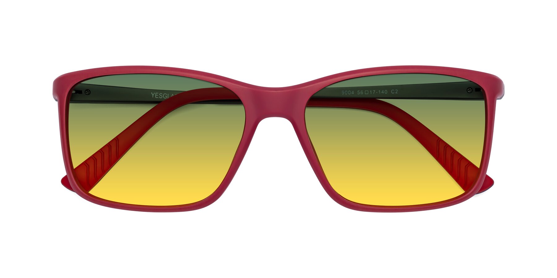 Folded Front of 9004 in Red with Green / Yellow Gradient Lenses