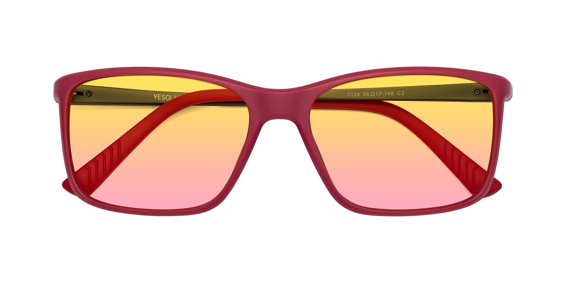 Folded Front of 9004 in Red with Yellow / Pink Gradient Lenses