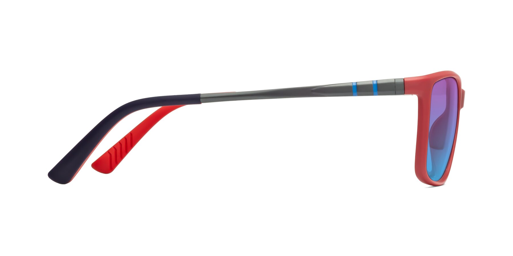 Side of 9004 in Red with Purple / Blue Gradient Lenses