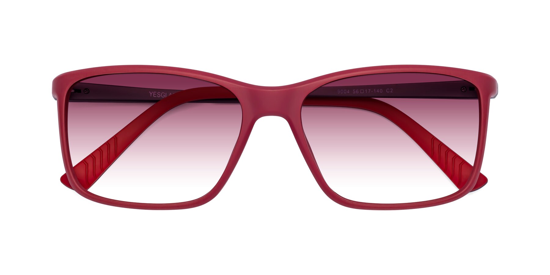 Folded Front of 9004 in Red with Wine Gradient Lenses