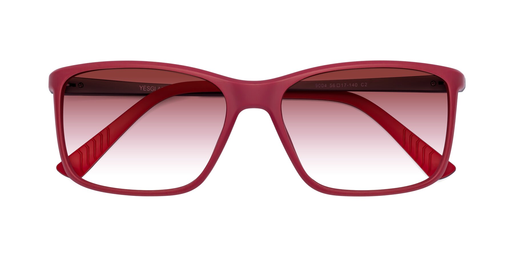 Folded Front of 9004 in Red with Garnet Gradient Lenses