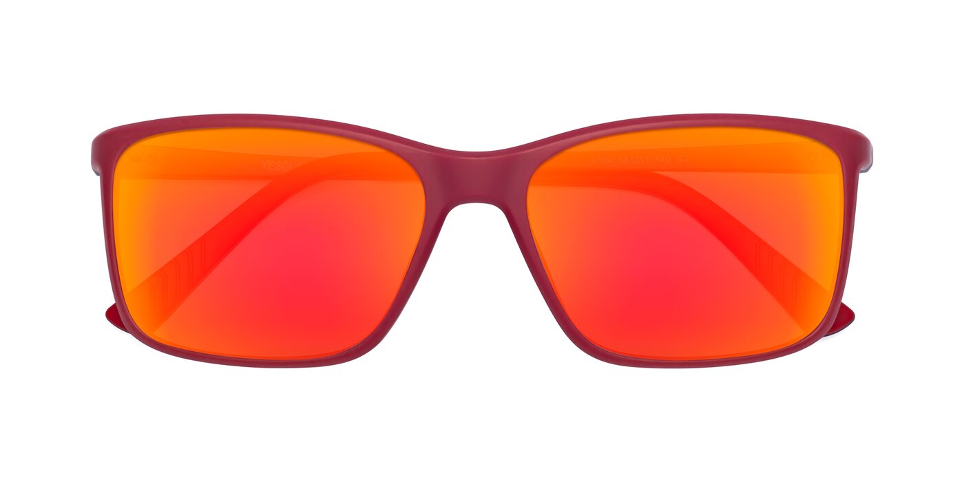 9004 - Red Flash Mirrored Sunglasses