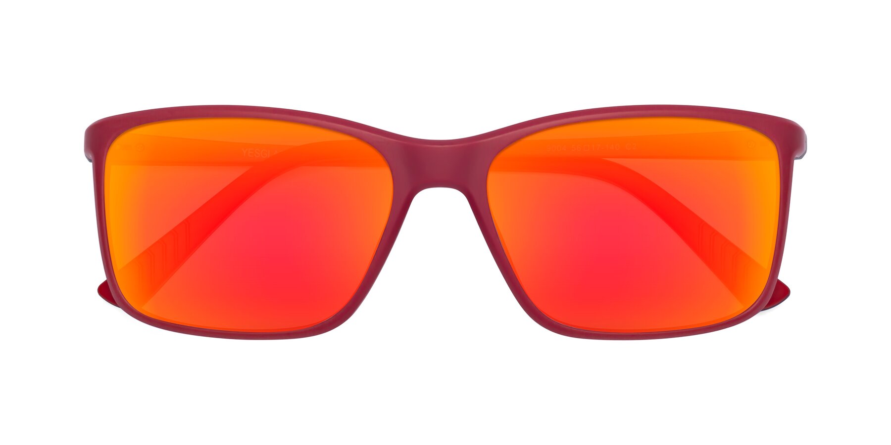 Folded Front of 9004 in Red with Red Gold Mirrored Lenses