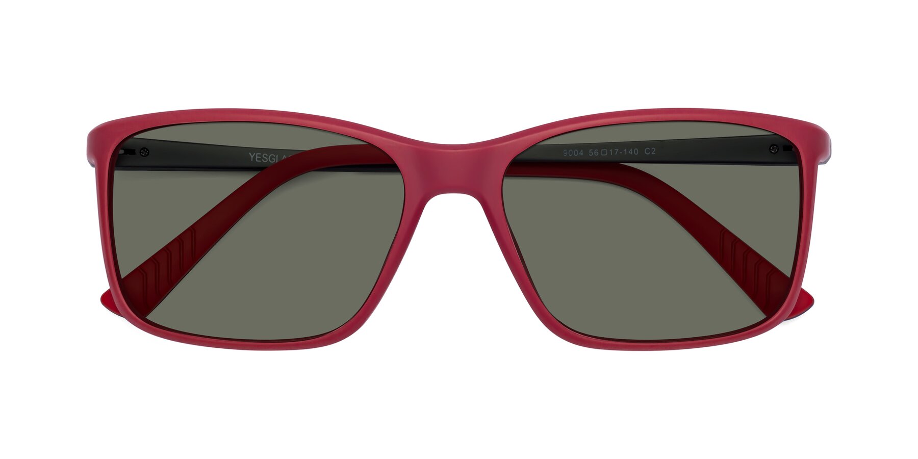 Folded Front of 9004 in Red with Gray Polarized Lenses