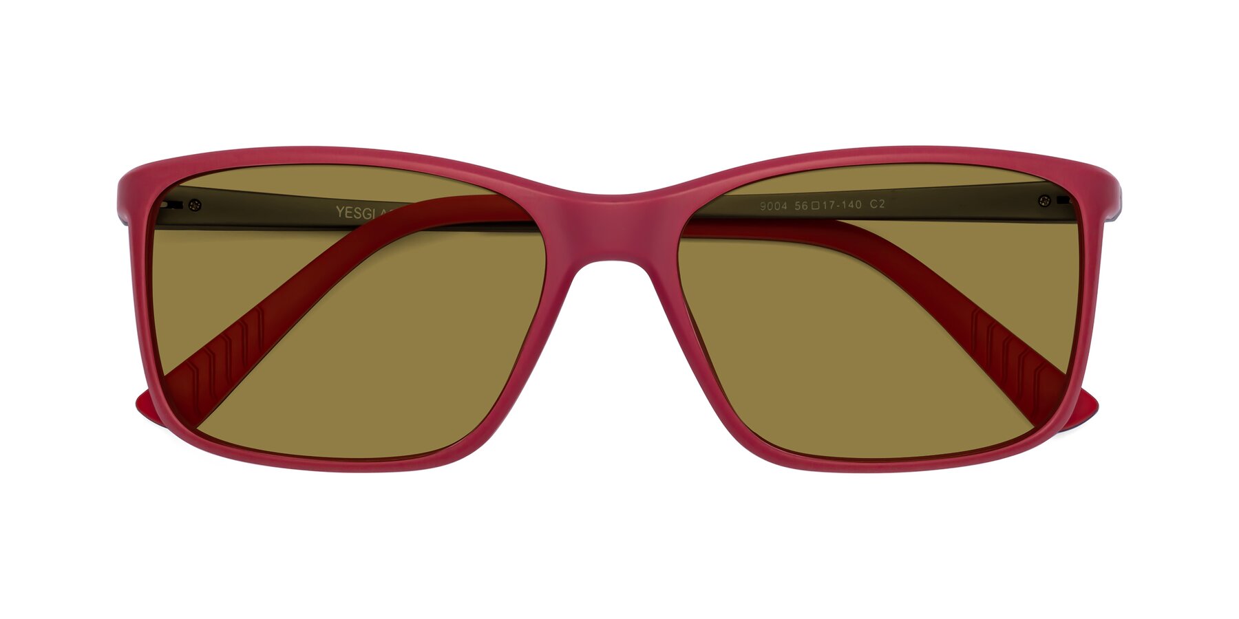 Folded Front of 9004 in Red with Brown Polarized Lenses