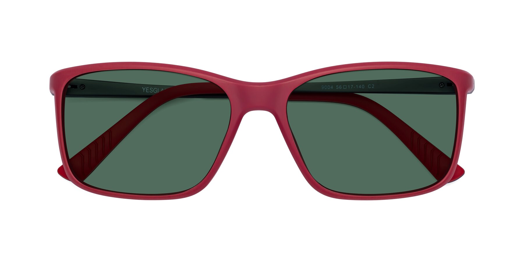 Folded Front of 9004 in Red with Green Polarized Lenses