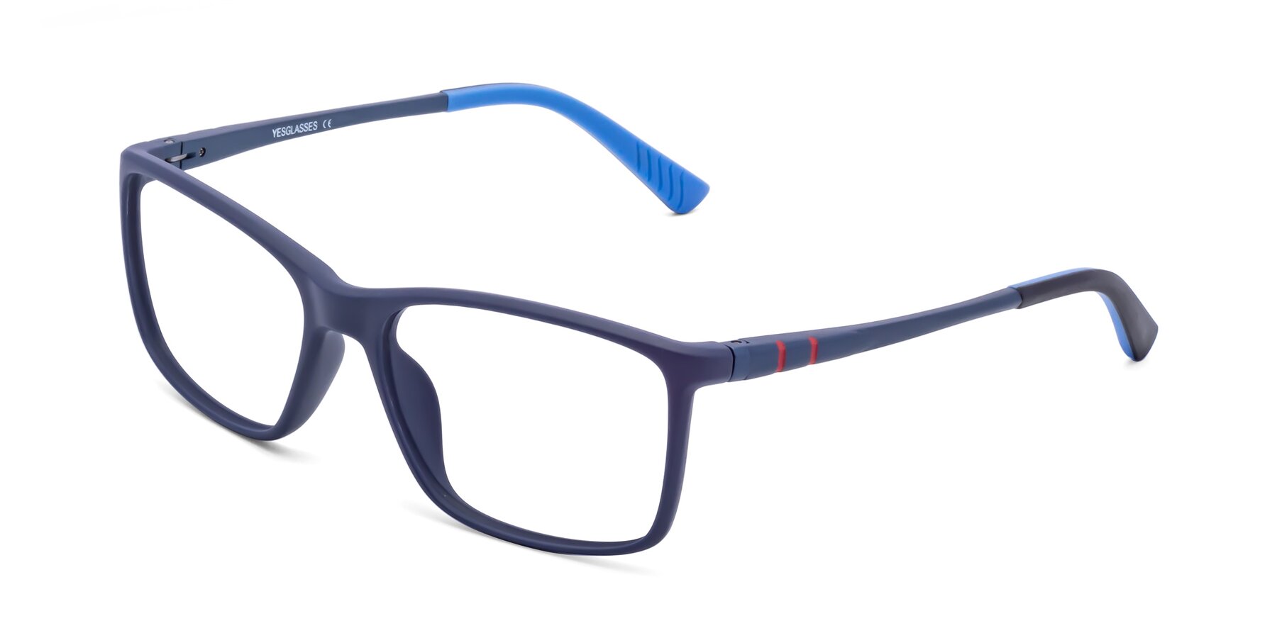 Angle of 9004 in Dark Blue with Clear Eyeglass Lenses