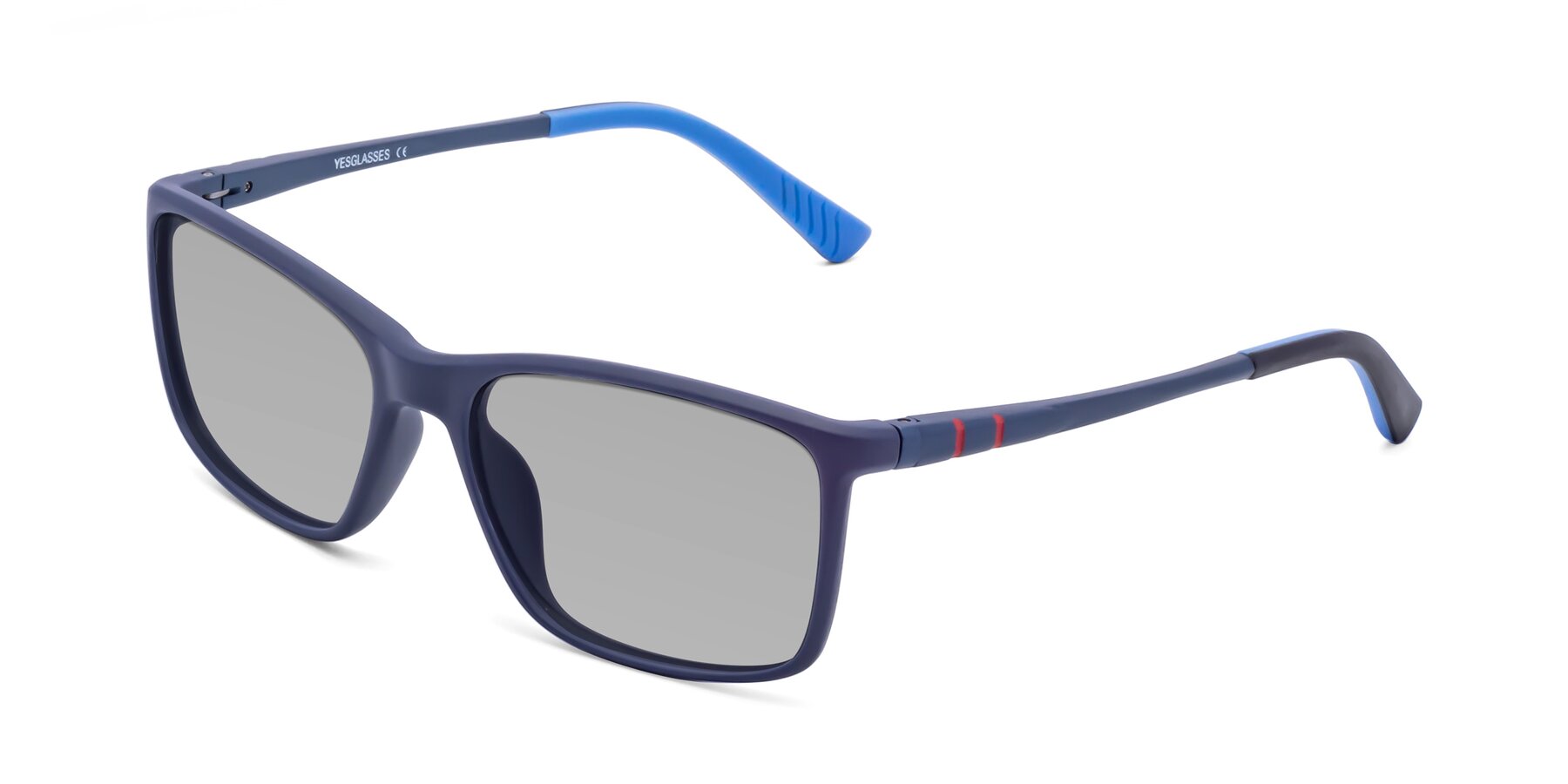Angle of 9004 in Dark Blue with Light Gray Tinted Lenses