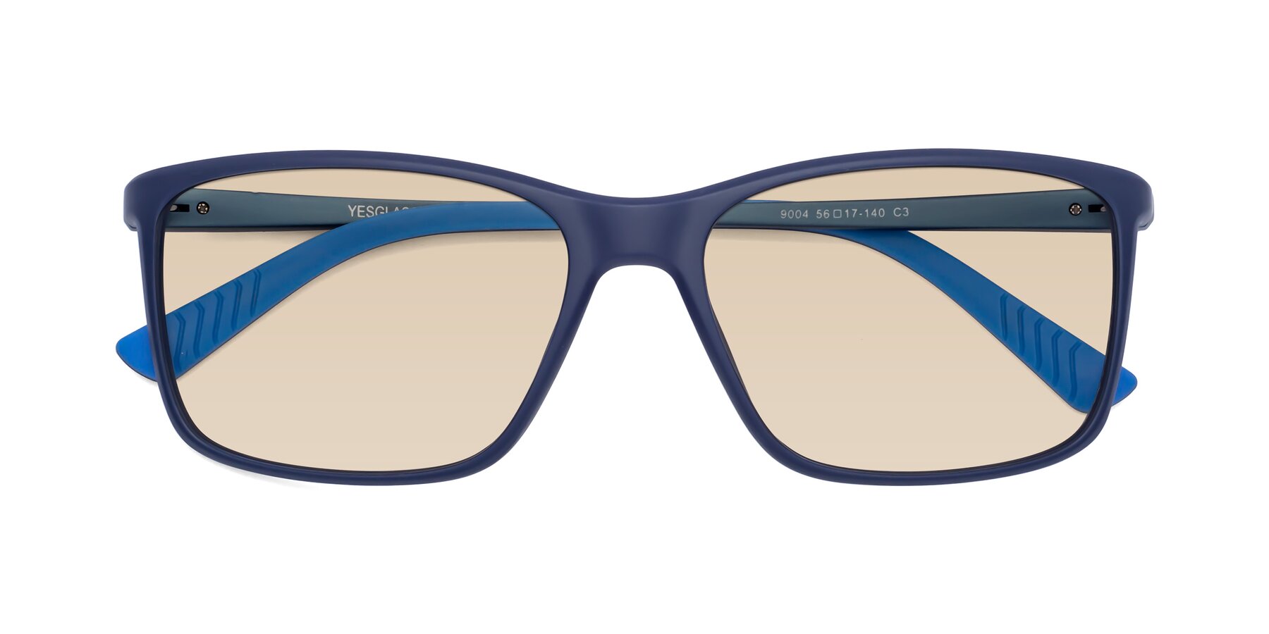 Folded Front of 9004 in Dark Blue with Light Brown Tinted Lenses