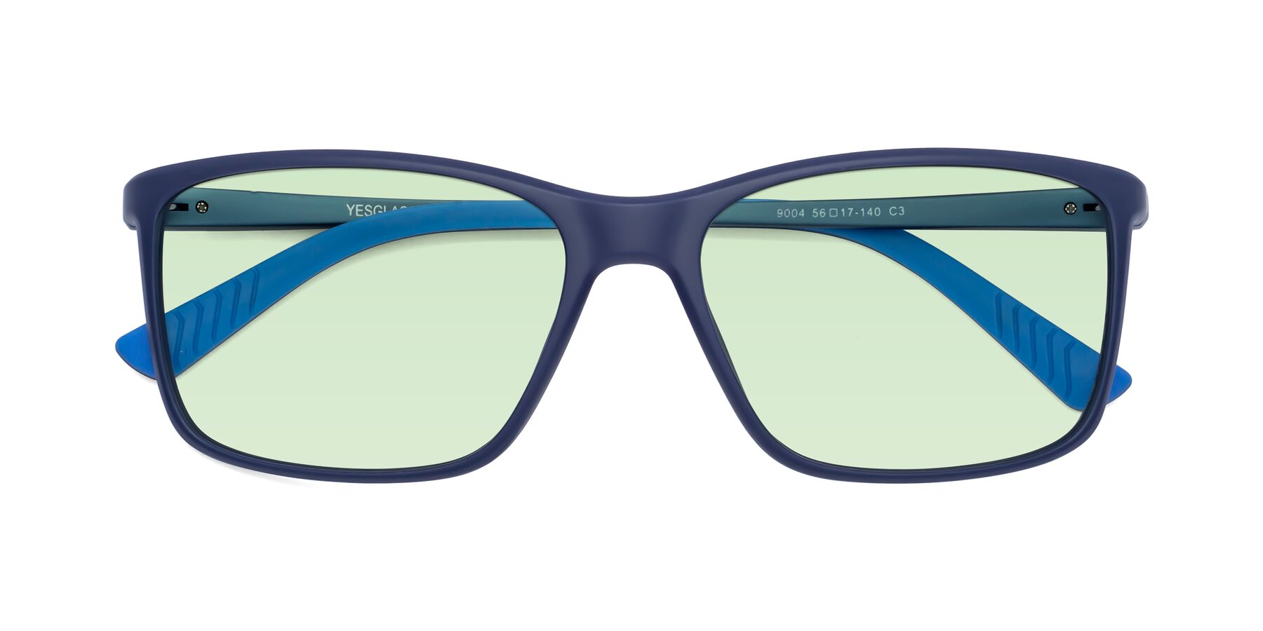 Folded Front of 9004 in Dark Blue with Light Green Tinted Lenses