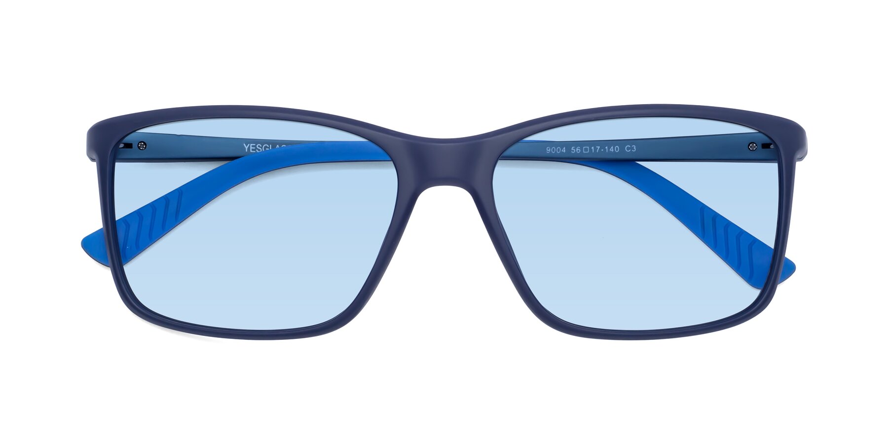Folded Front of 9004 in Dark Blue with Light Blue Tinted Lenses