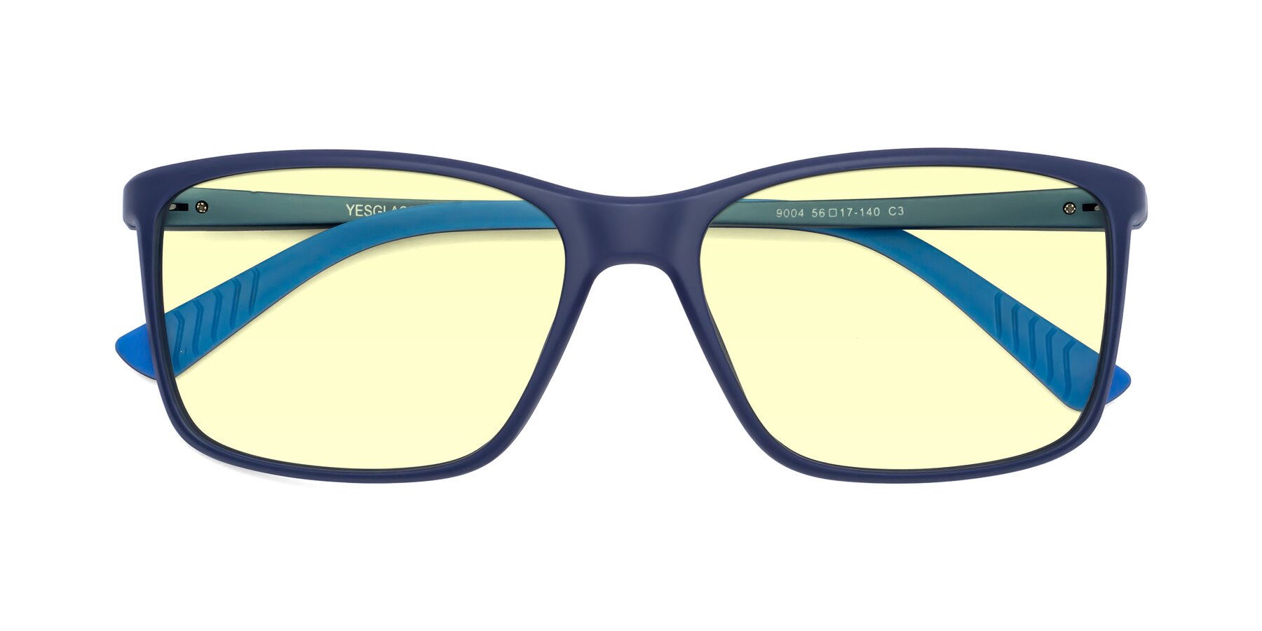 Folded Front of 9004 in Dark Blue with Light Yellow Tinted Lenses