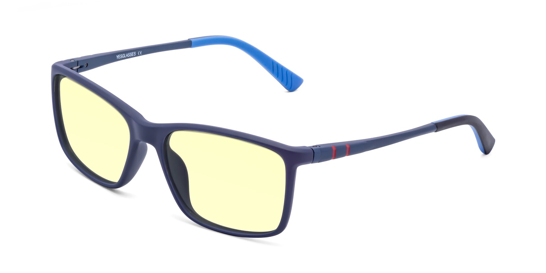 Angle of 9004 in Dark Blue with Light Yellow Tinted Lenses