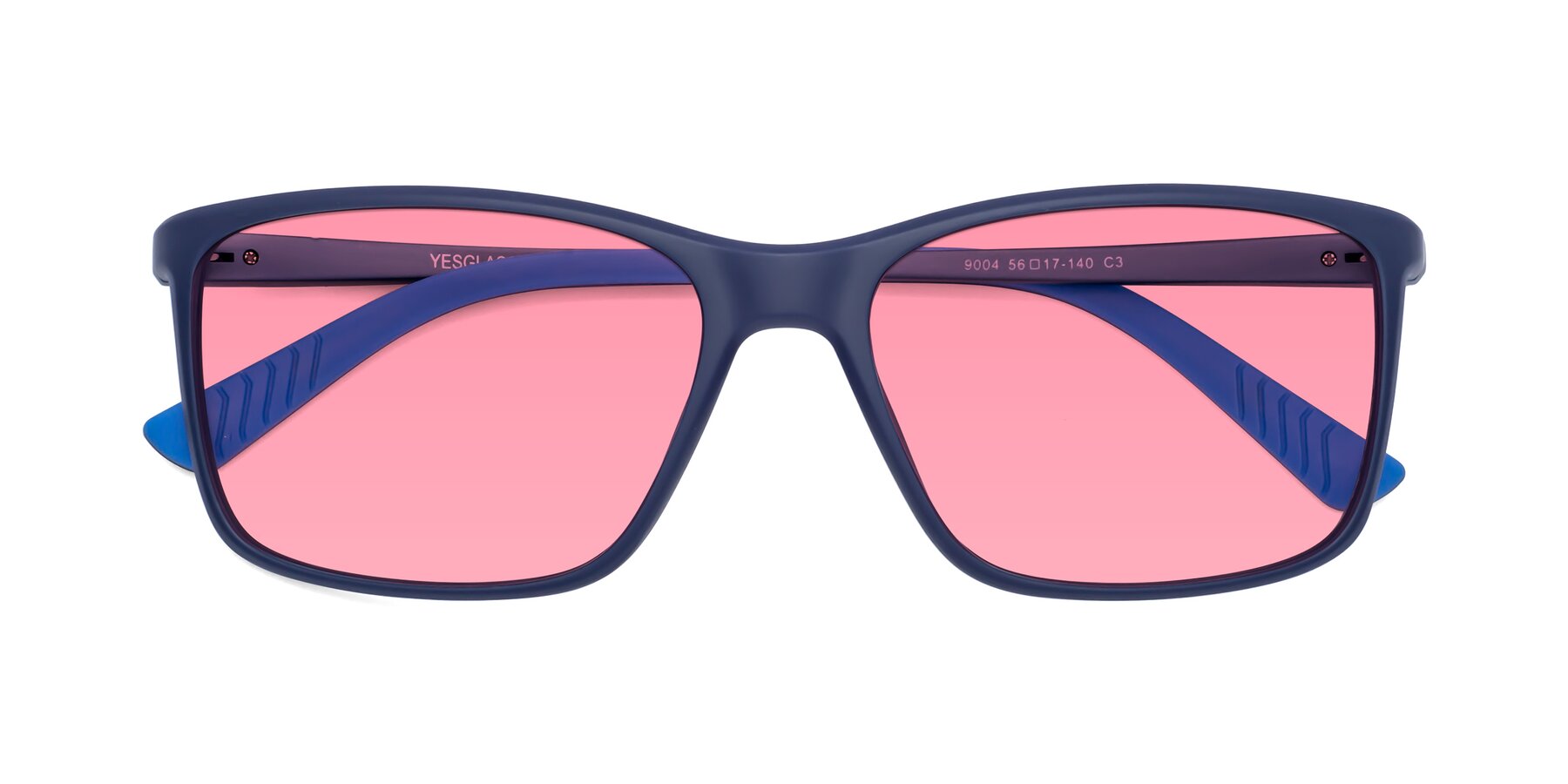 Folded Front of 9004 in Dark Blue with Pink Tinted Lenses