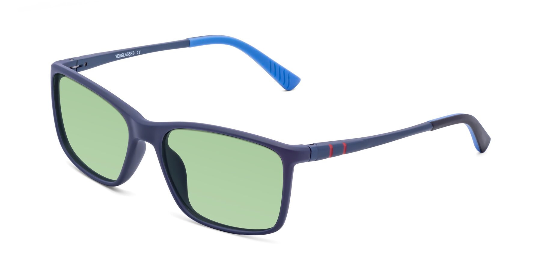 Angle of 9004 in Dark Blue with Medium Green Tinted Lenses