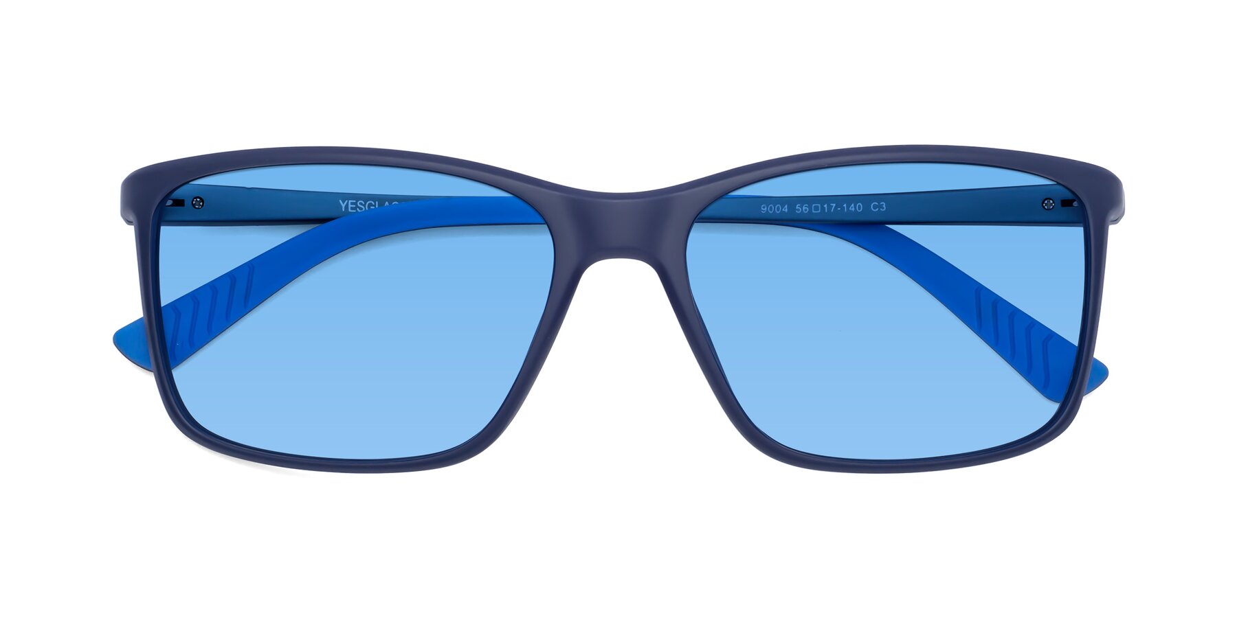 Folded Front of 9004 in Dark Blue with Medium Blue Tinted Lenses