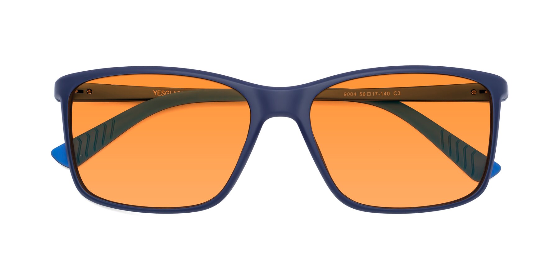 Folded Front of 9004 in Dark Blue with Orange Tinted Lenses