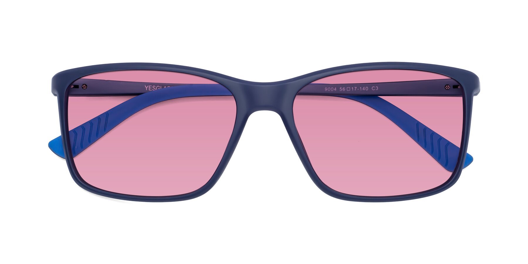 Folded Front of 9004 in Dark Blue with Medium Wine Tinted Lenses