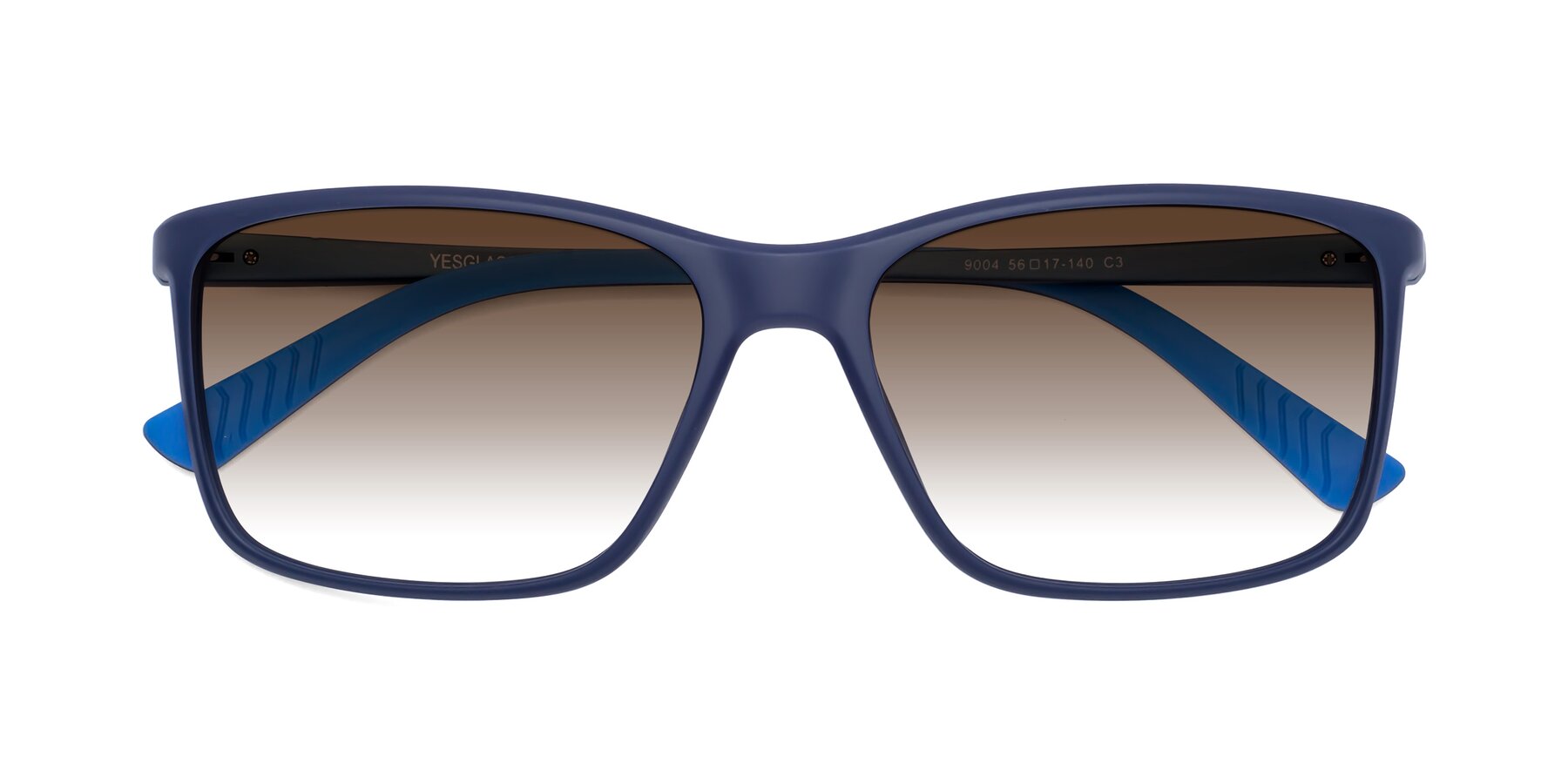 Folded Front of 9004 in Dark Blue with Brown Gradient Lenses