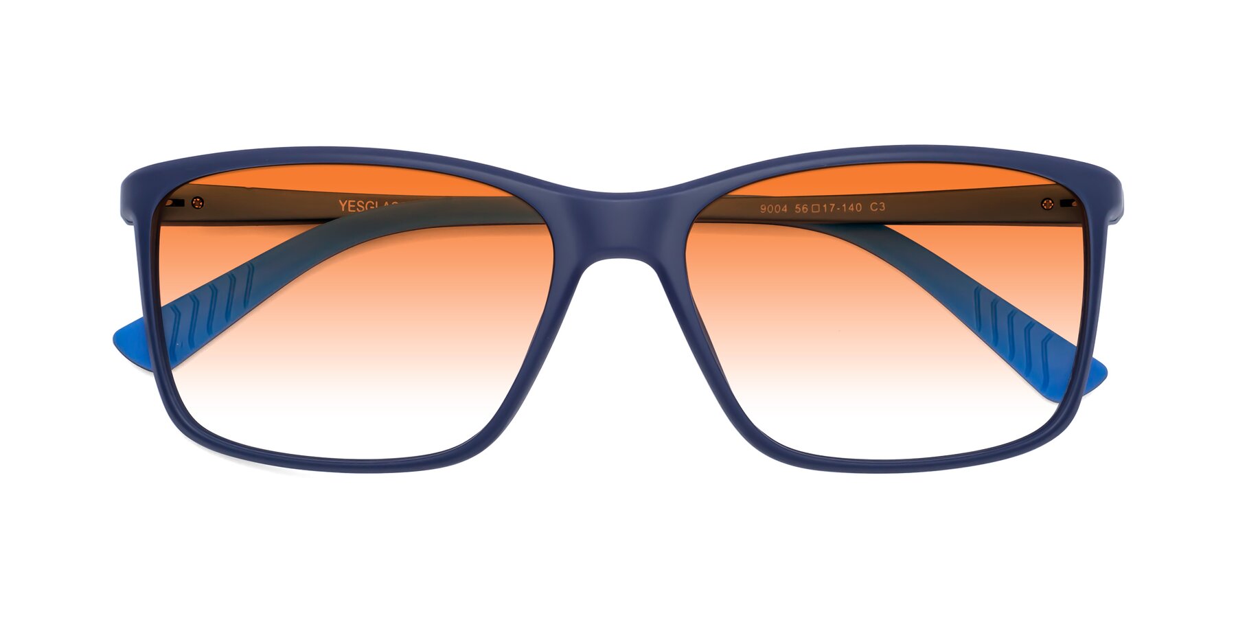 Folded Front of 9004 in Dark Blue with Orange Gradient Lenses