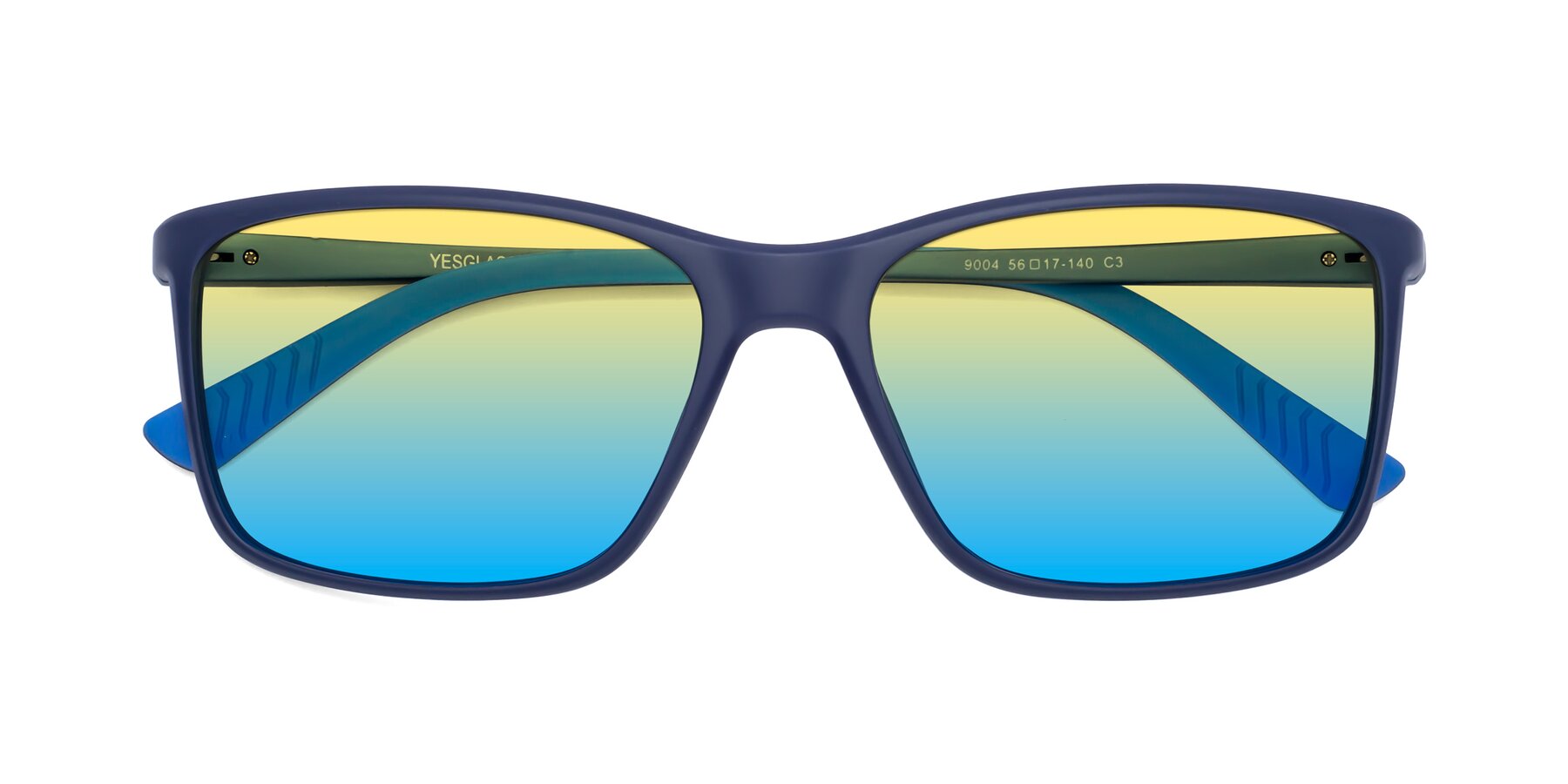 Folded Front of 9004 in Dark Blue with Yellow / Blue Gradient Lenses