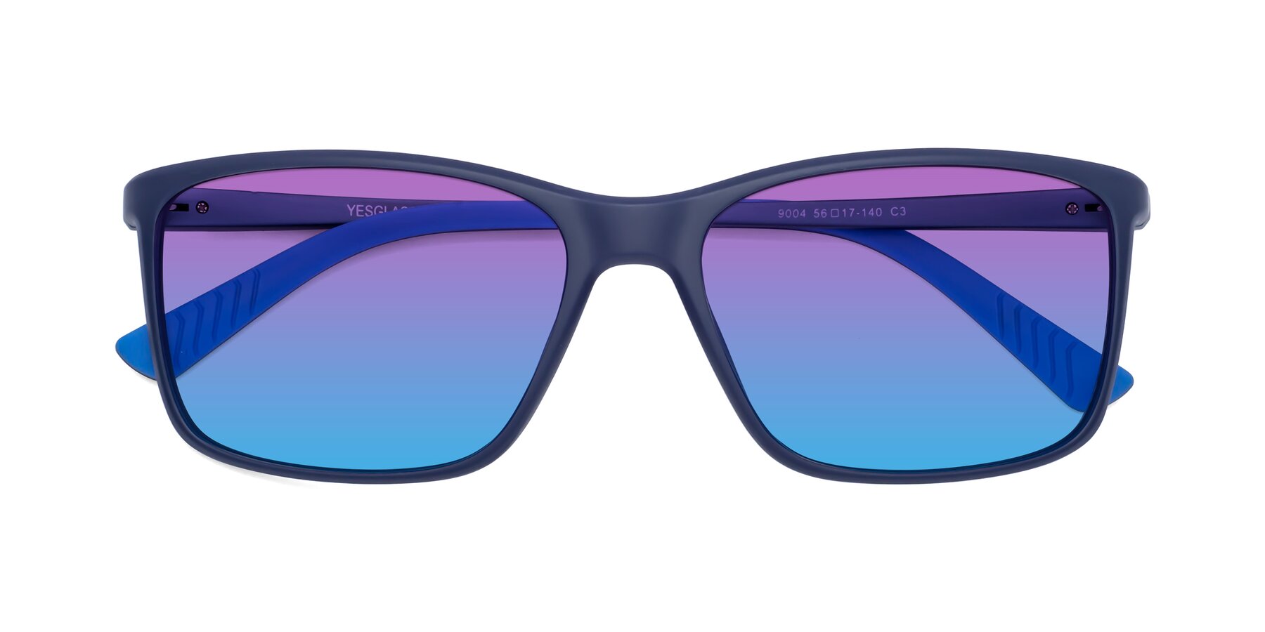 Folded Front of 9004 in Dark Blue with Purple / Blue Gradient Lenses