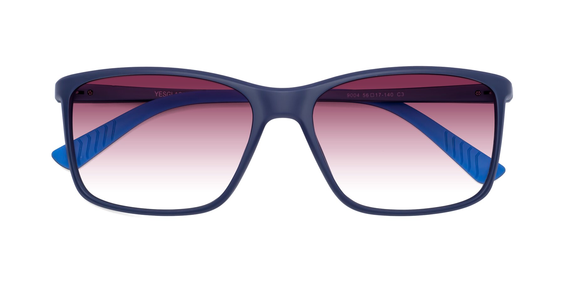 Folded Front of 9004 in Dark Blue with Wine Gradient Lenses