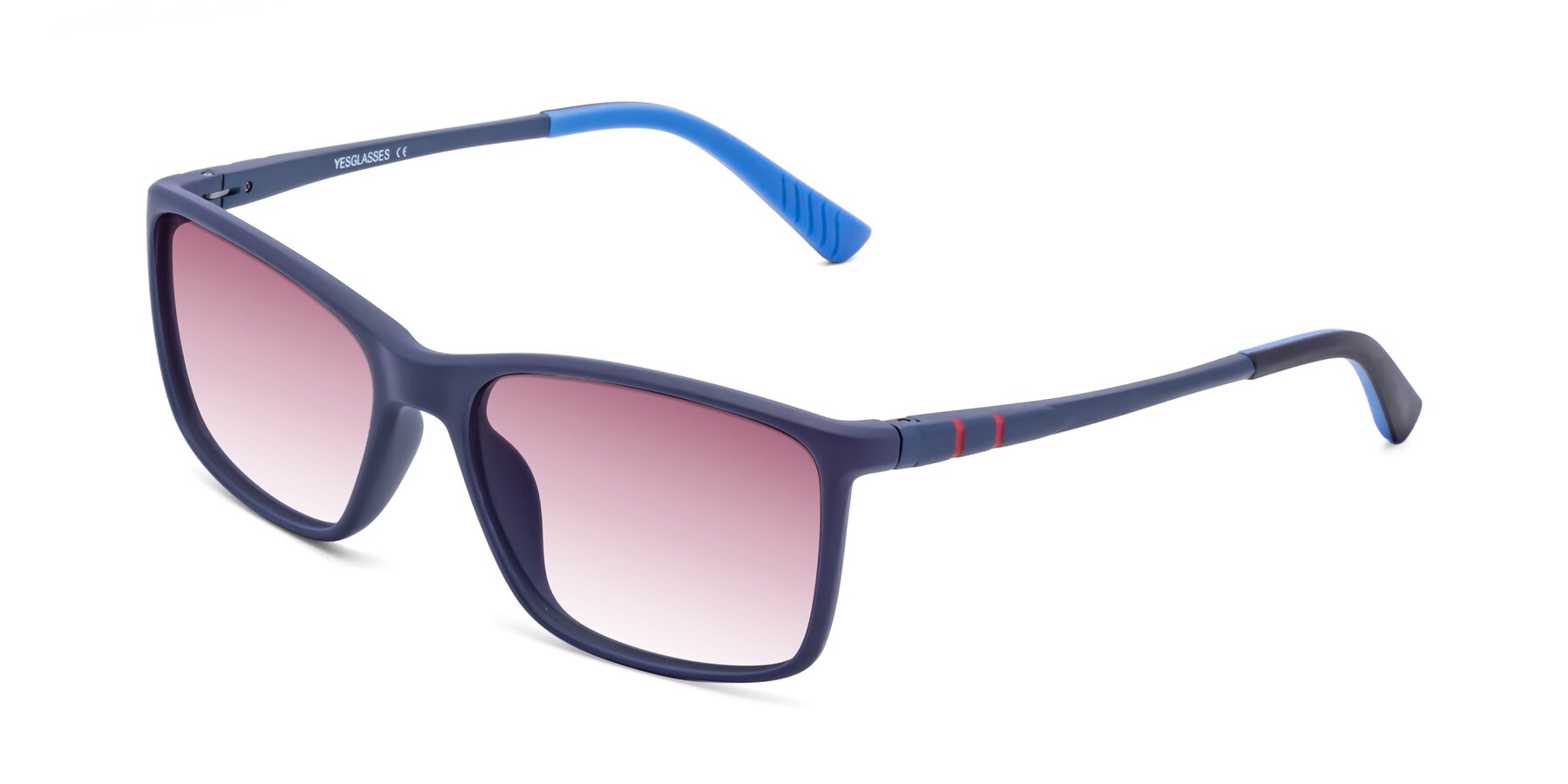 Angle of 9004 in Dark Blue with Wine Gradient Lenses