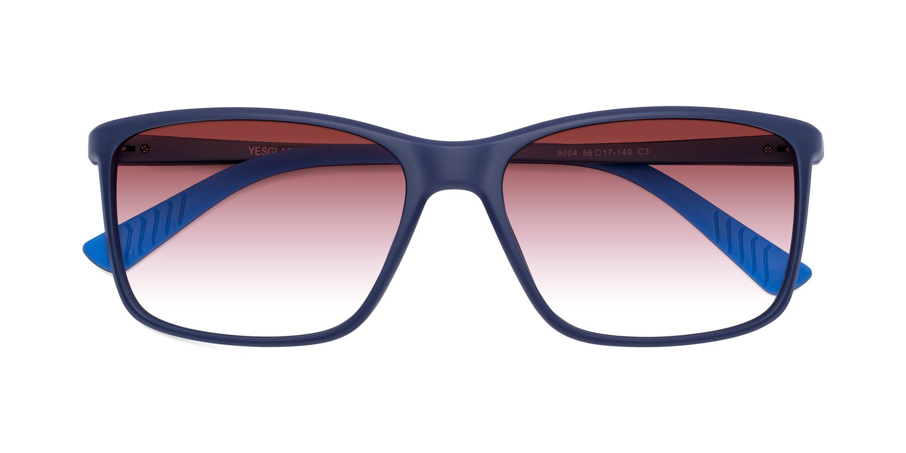 Folded Front of 9004 in Dark Blue with Garnet Gradient Lenses