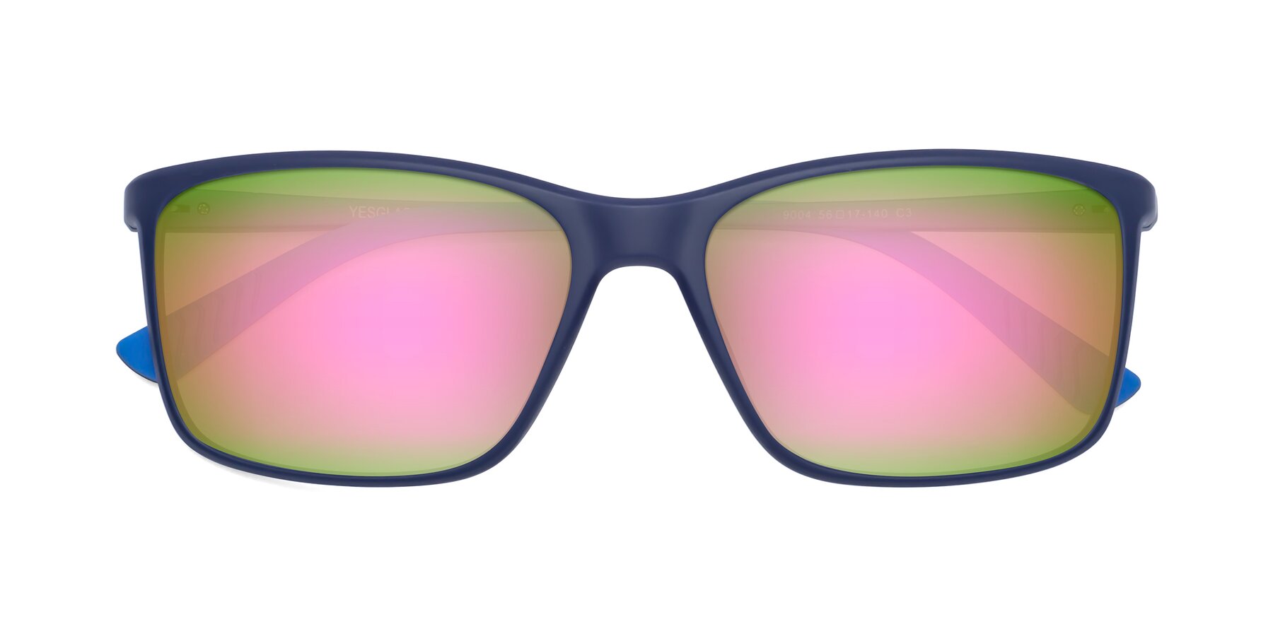 Folded Front of 9004 in Dark Blue with Pink Mirrored Lenses