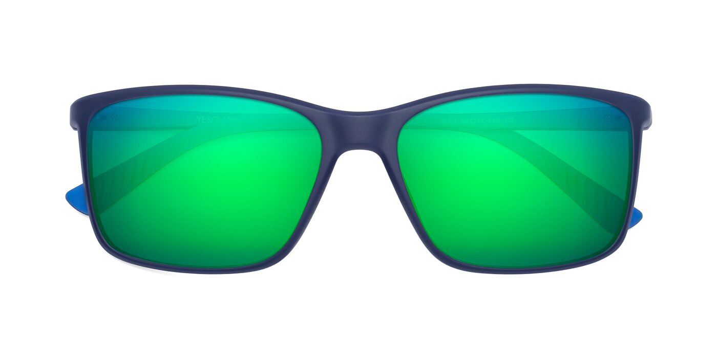 9004 - Dark Blue Flash Mirrored Sunglasses