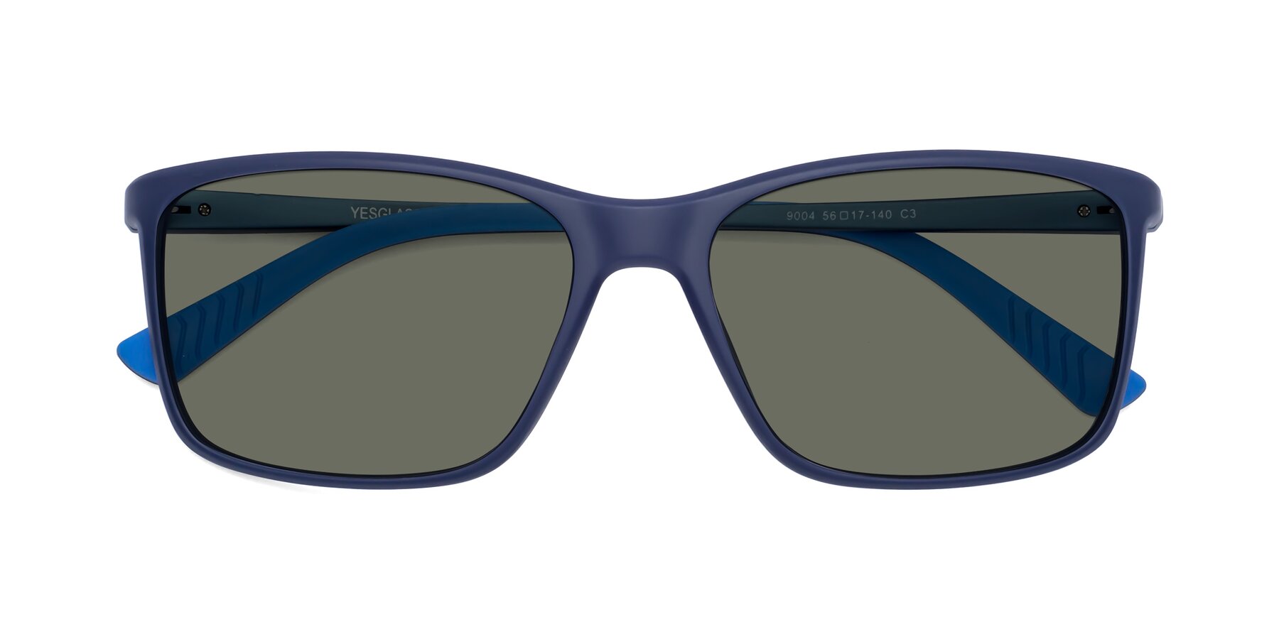 Folded Front of 9004 in Dark Blue with Gray Polarized Lenses