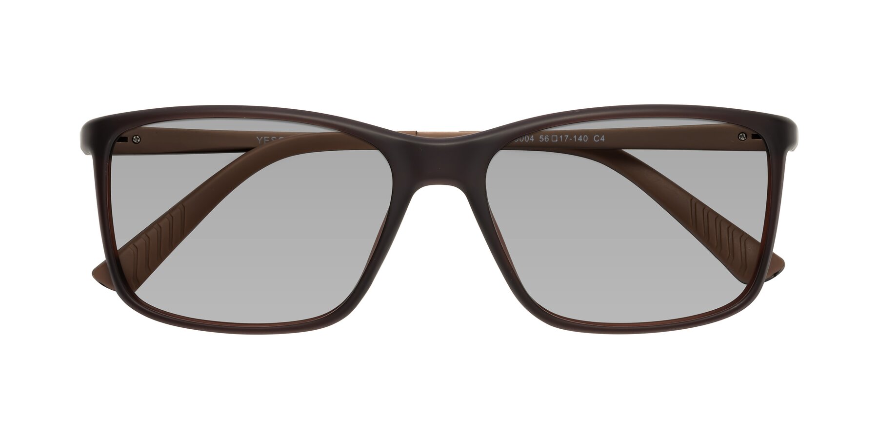 Folded Front of 9004 in Coffee with Light Gray Tinted Lenses
