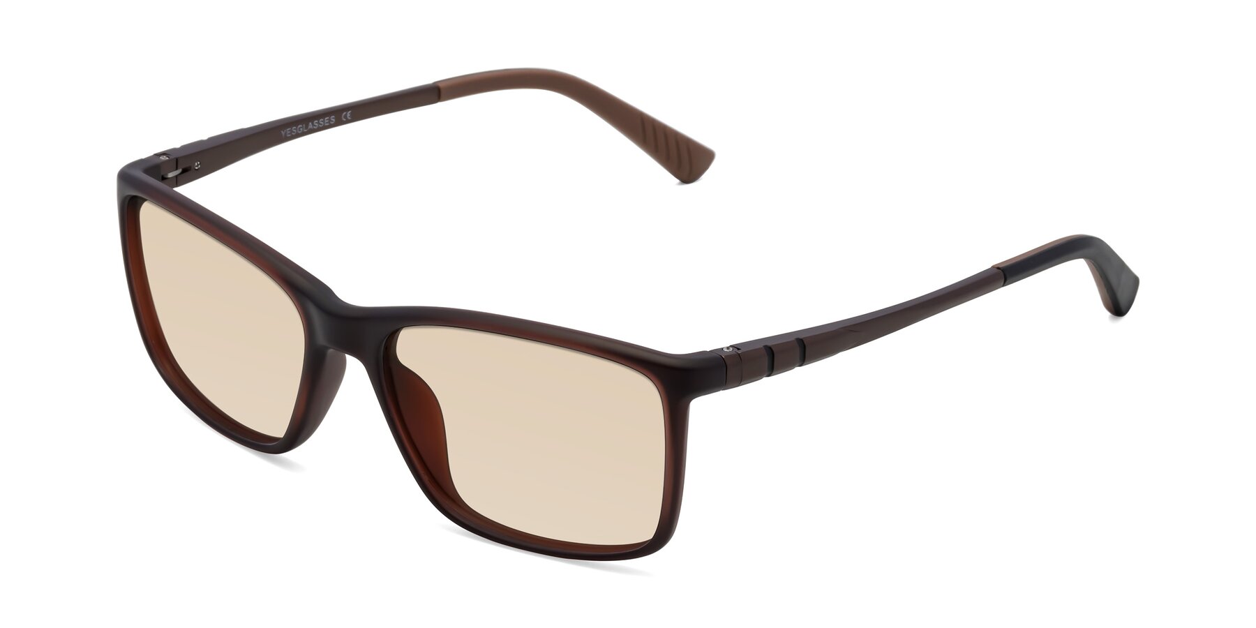 Angle of 9004 in Coffee with Light Brown Tinted Lenses