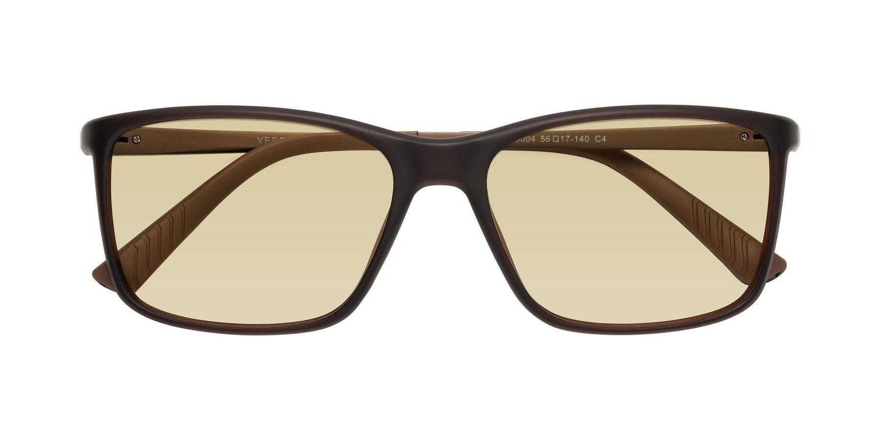 Folded Front of 9004 in Coffee with Light Champagne Tinted Lenses