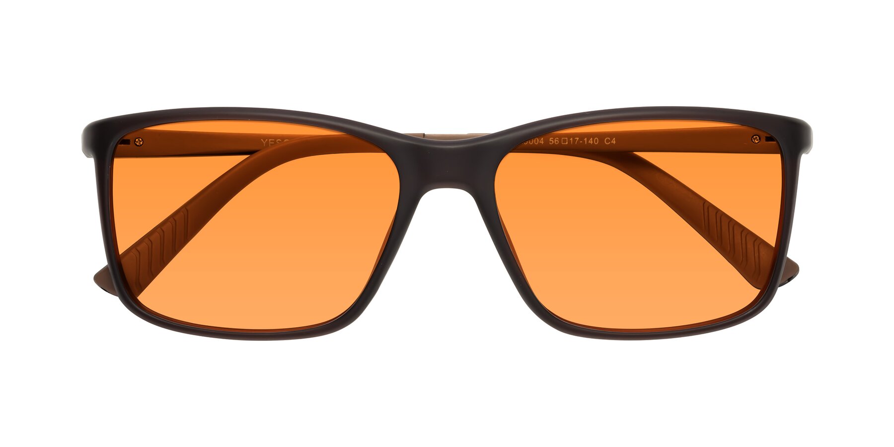 Folded Front of 9004 in Coffee with Orange Tinted Lenses