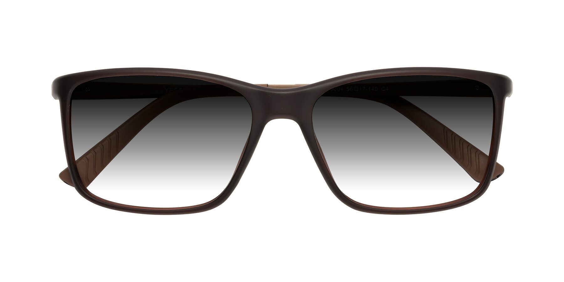 Folded Front of 9004 in Coffee with Gray Gradient Lenses