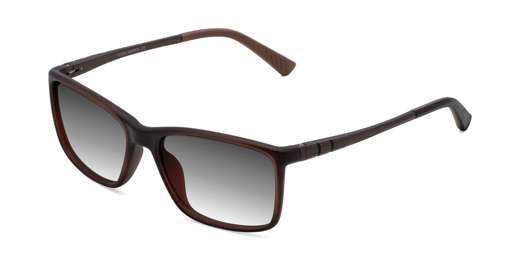 Angle of 9004 in Coffee with Gray Gradient Lenses