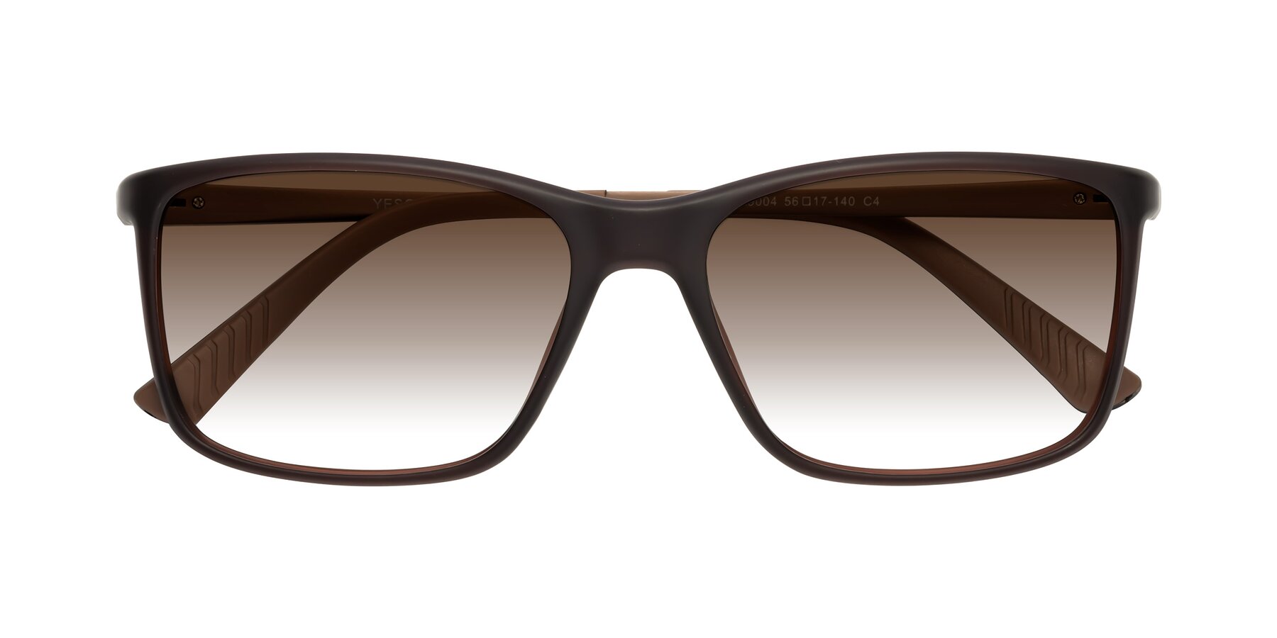Folded Front of 9004 in Coffee with Brown Gradient Lenses