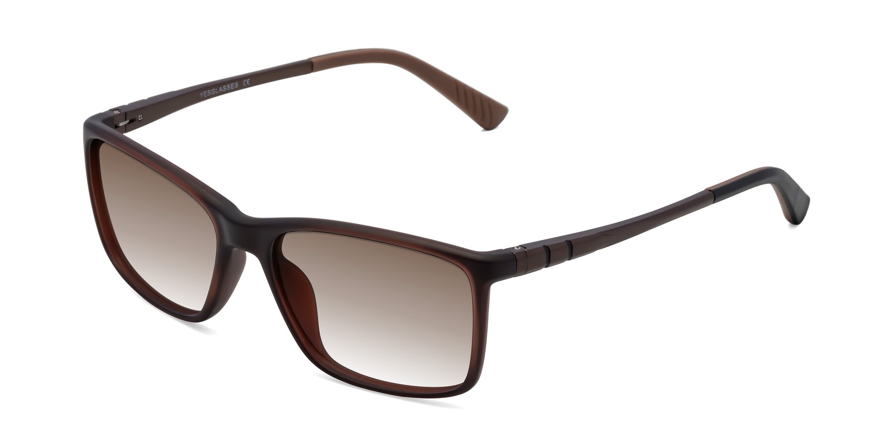 Angle of 9004 in Coffee with Brown Gradient Lenses