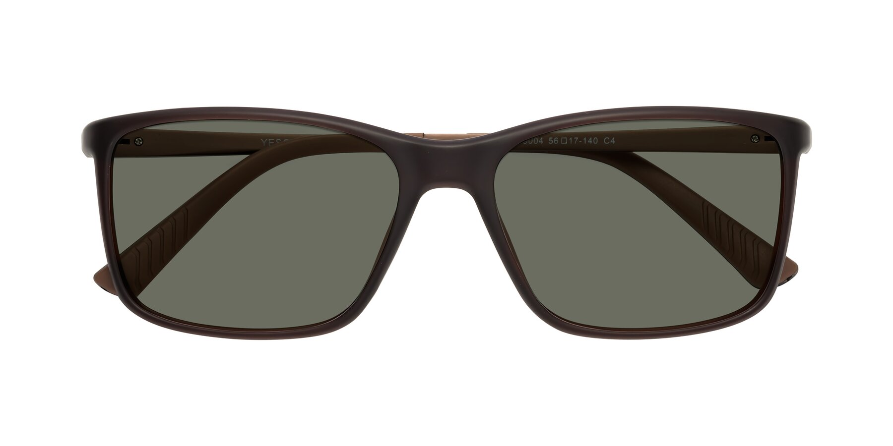 Folded Front of 9004 in Coffee with Gray Polarized Lenses
