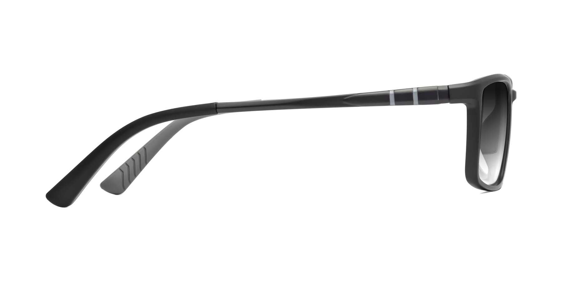 Side of 9001 in Matte Black with Gray Gradient Lenses