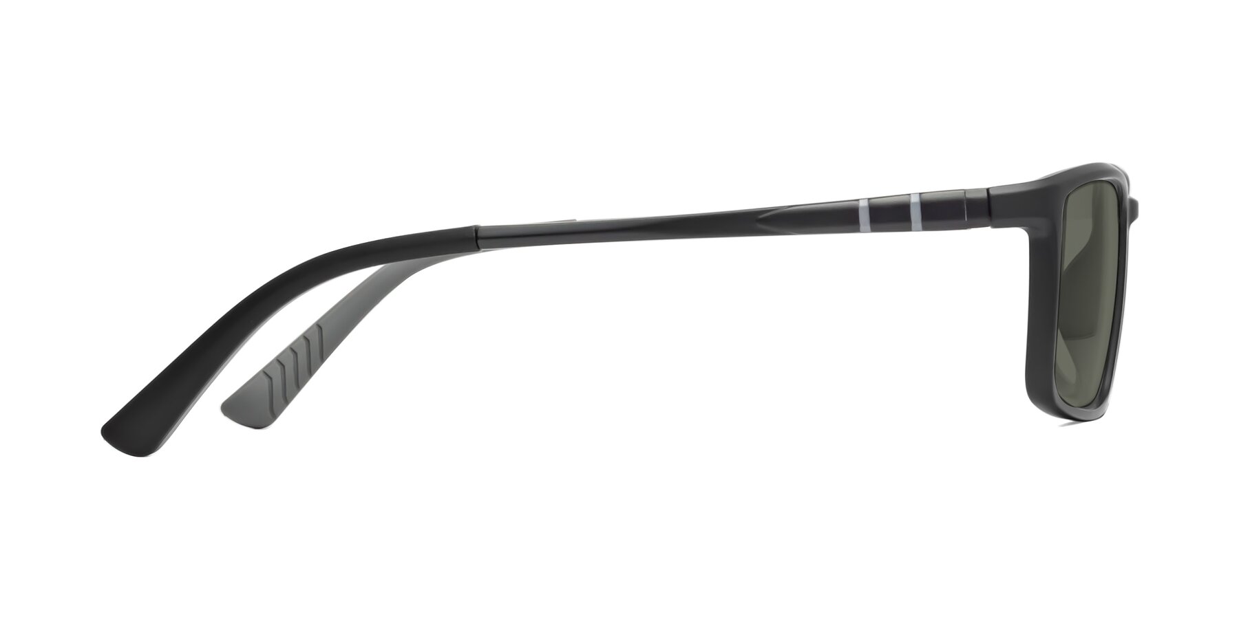 Side of 9001 in Matte Black with Gray Polarized Lenses