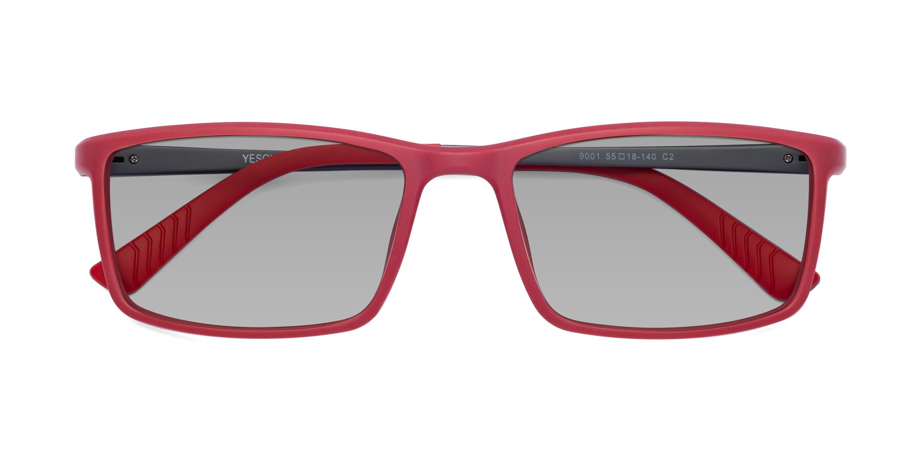 Folded Front of 9001 in Red with Light Gray Tinted Lenses