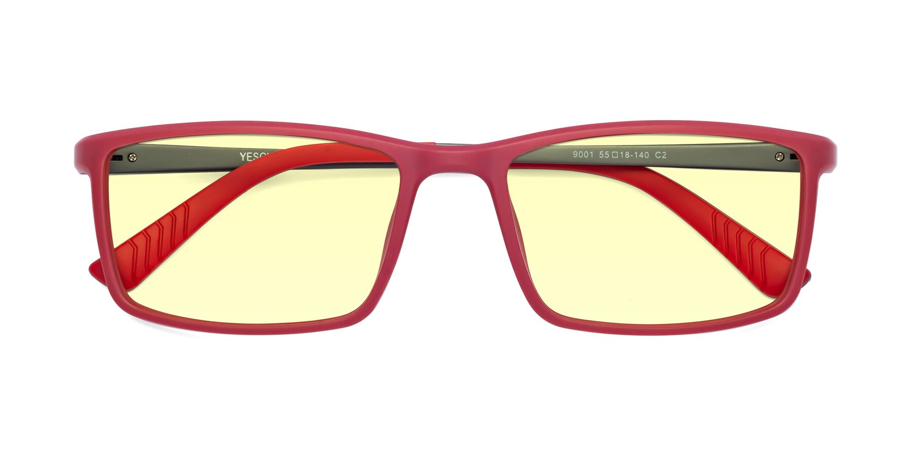 Folded Front of 9001 in Red with Light Yellow Tinted Lenses