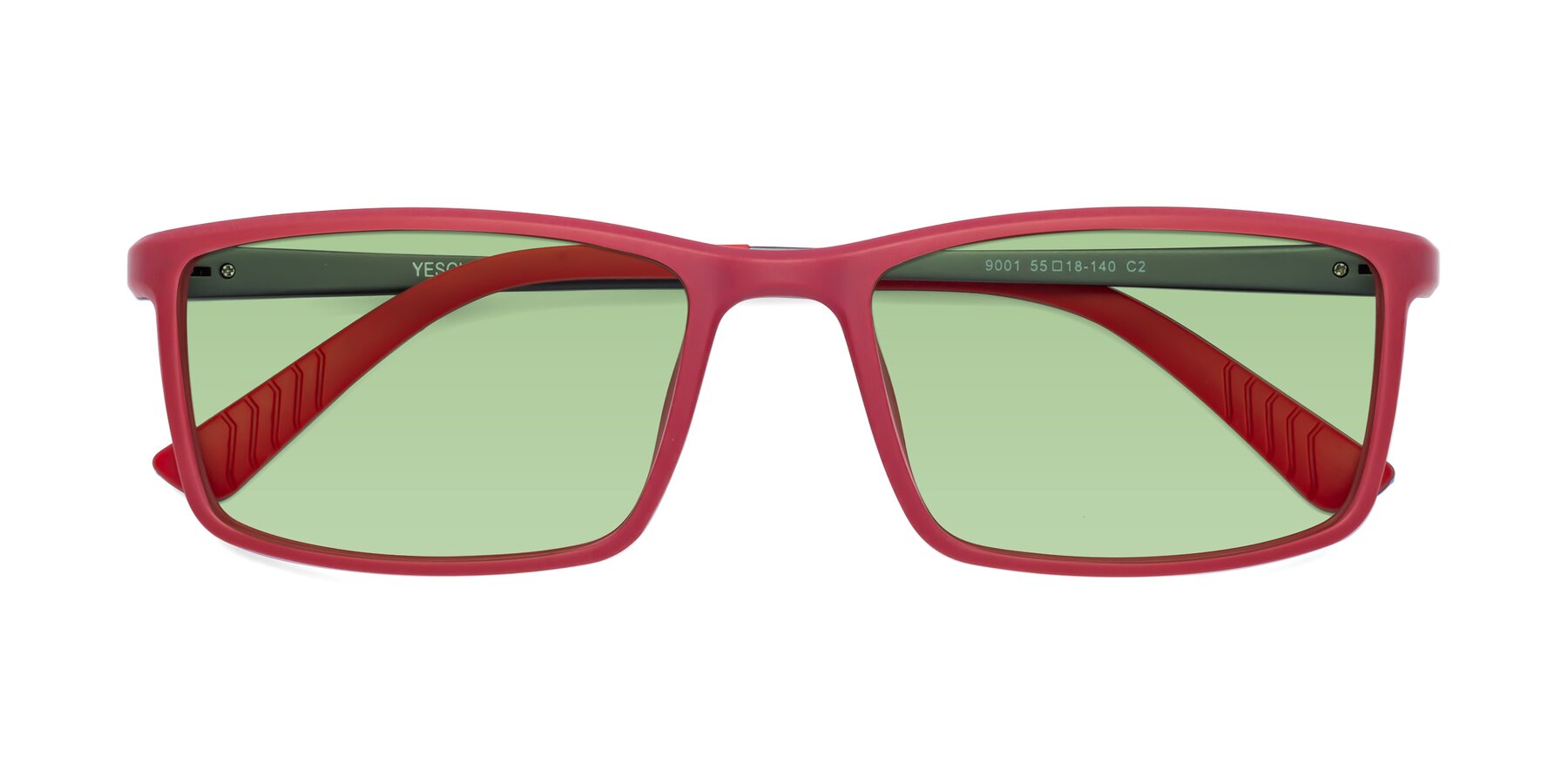 Folded Front of 9001 in Red with Medium Green Tinted Lenses