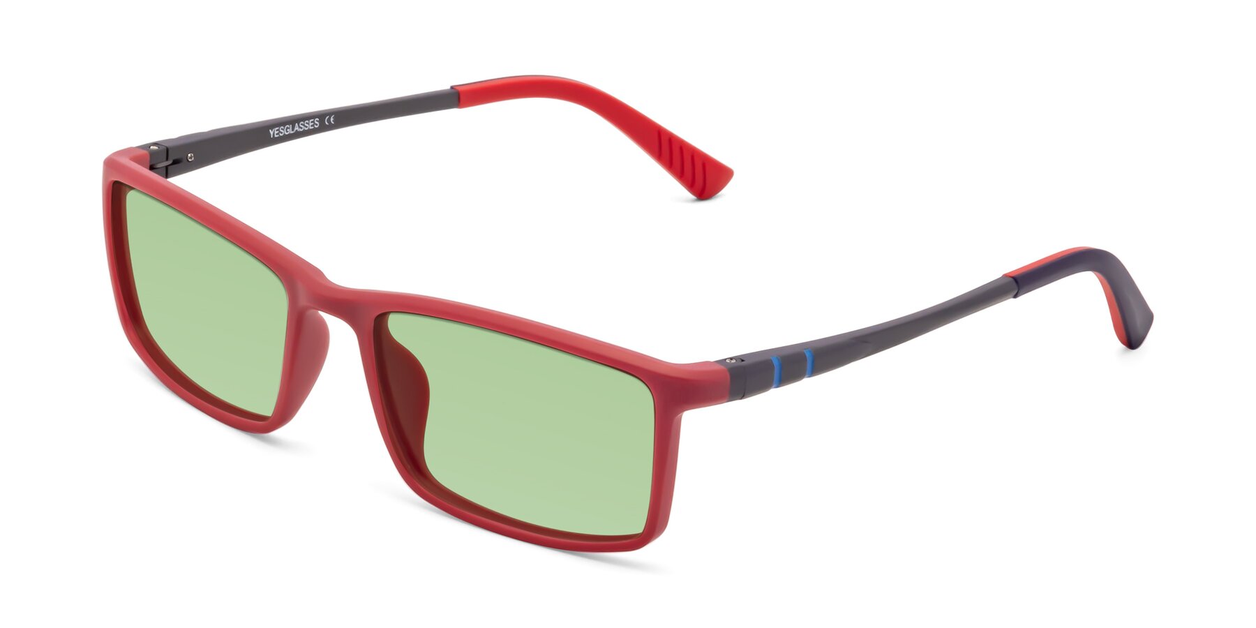 Angle of 9001 in Red with Medium Green Tinted Lenses