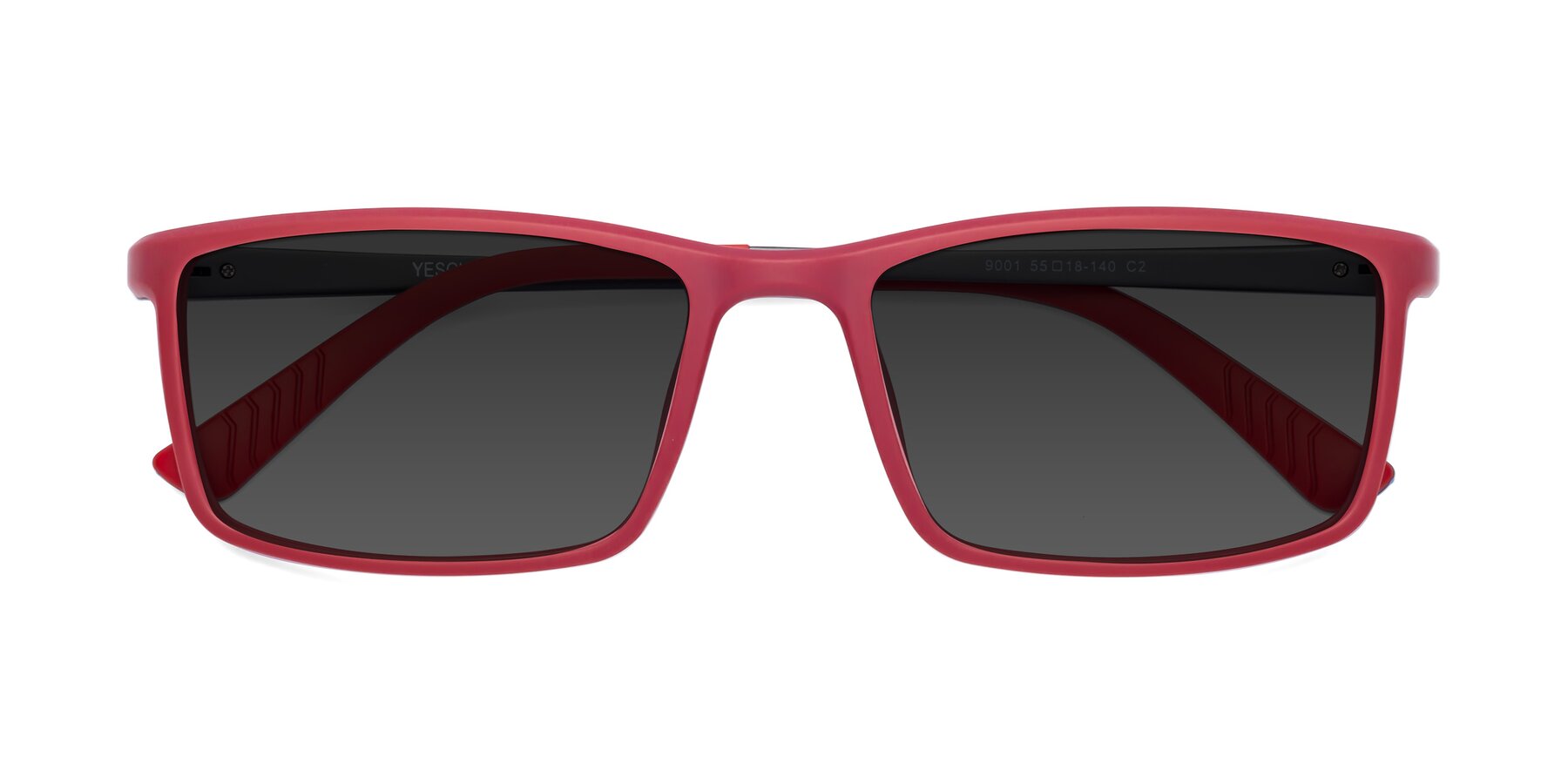 Folded Front of 9001 in Red with Gray Tinted Lenses