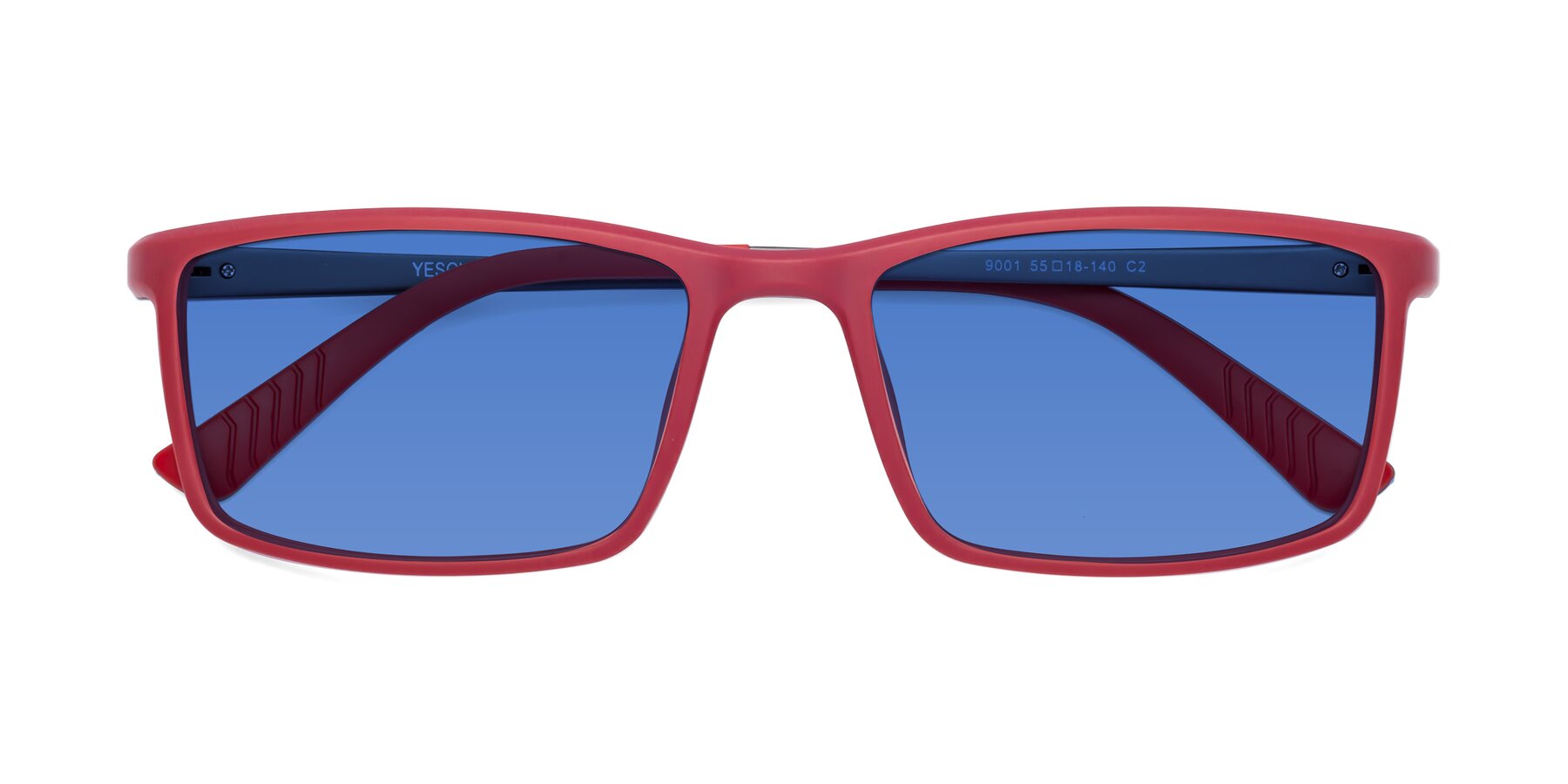 Folded Front of 9001 in Red with Blue Tinted Lenses