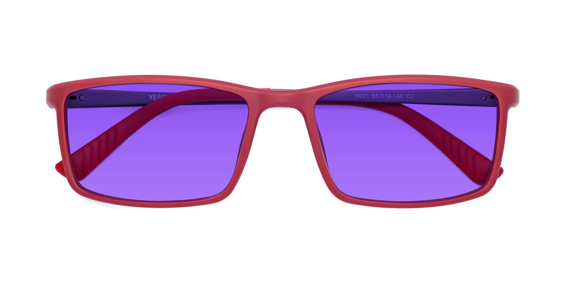 Folded Front of 9001 in Red with Purple Tinted Lenses